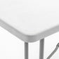 BTExpert 6-Foot White Plastic Folding Seminar Table, Portable, 18" Wide, 29" High, Indoor Outdoor Lightweight
