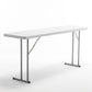 BTExpert 6-Foot White Plastic Folding Seminar Table, Portable, 18" Wide, 29" High, Indoor Outdoor Lightweight
