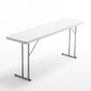BTExpert 6-Foot White Plastic Folding Seminar Table, Portable, 18" Wide, 29" High, Indoor Outdoor Lightweight
