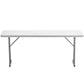 BTExpert 6-Foot White Plastic Folding Seminar Table, Portable, 18" Wide, 29" High, Indoor Outdoor Lightweight