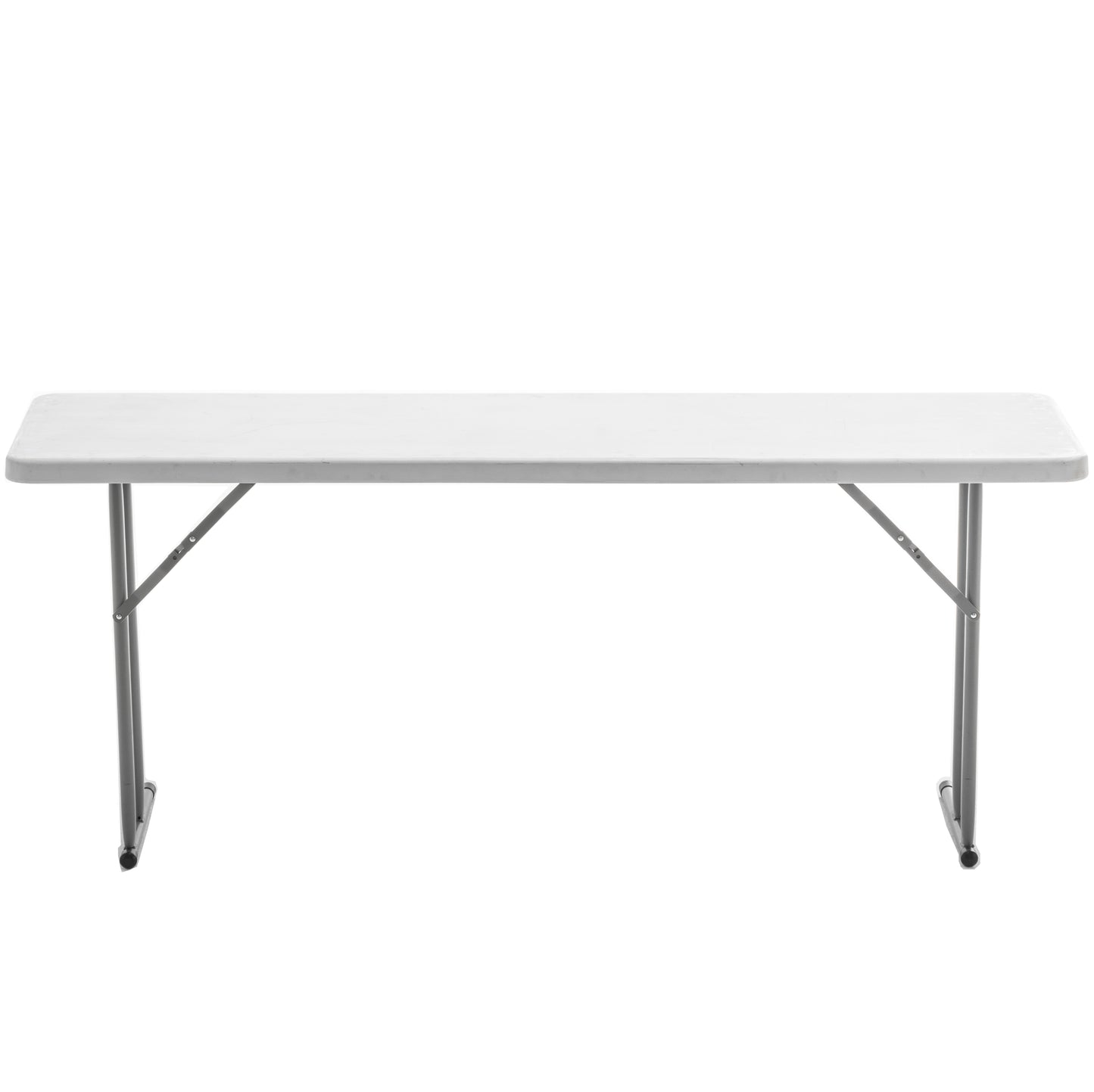 BTExpert 6-Foot - 72" long White Plastic Folding Seminar Training Table Portable 18" Wide narrow, 29" High, events indoor outdoor lightweight