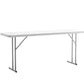 BTExpert 6-Foot White Plastic Folding Seminar Table, Portable, 18" Wide, 29" High, Indoor Outdoor Lightweight