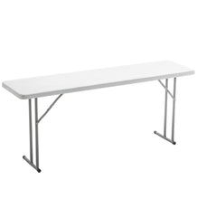 6-Foot Long Granite White Plastic Folding Training Table