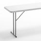 BTExpert 6-Foot White Plastic Folding Seminar Table, Portable, 18" Wide, 29" High, Indoor Outdoor Lightweight
