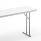 BTExpert 6-Foot White Plastic Folding Seminar Table, Portable, 18" Wide, 29" High, Indoor Outdoor Lightweight