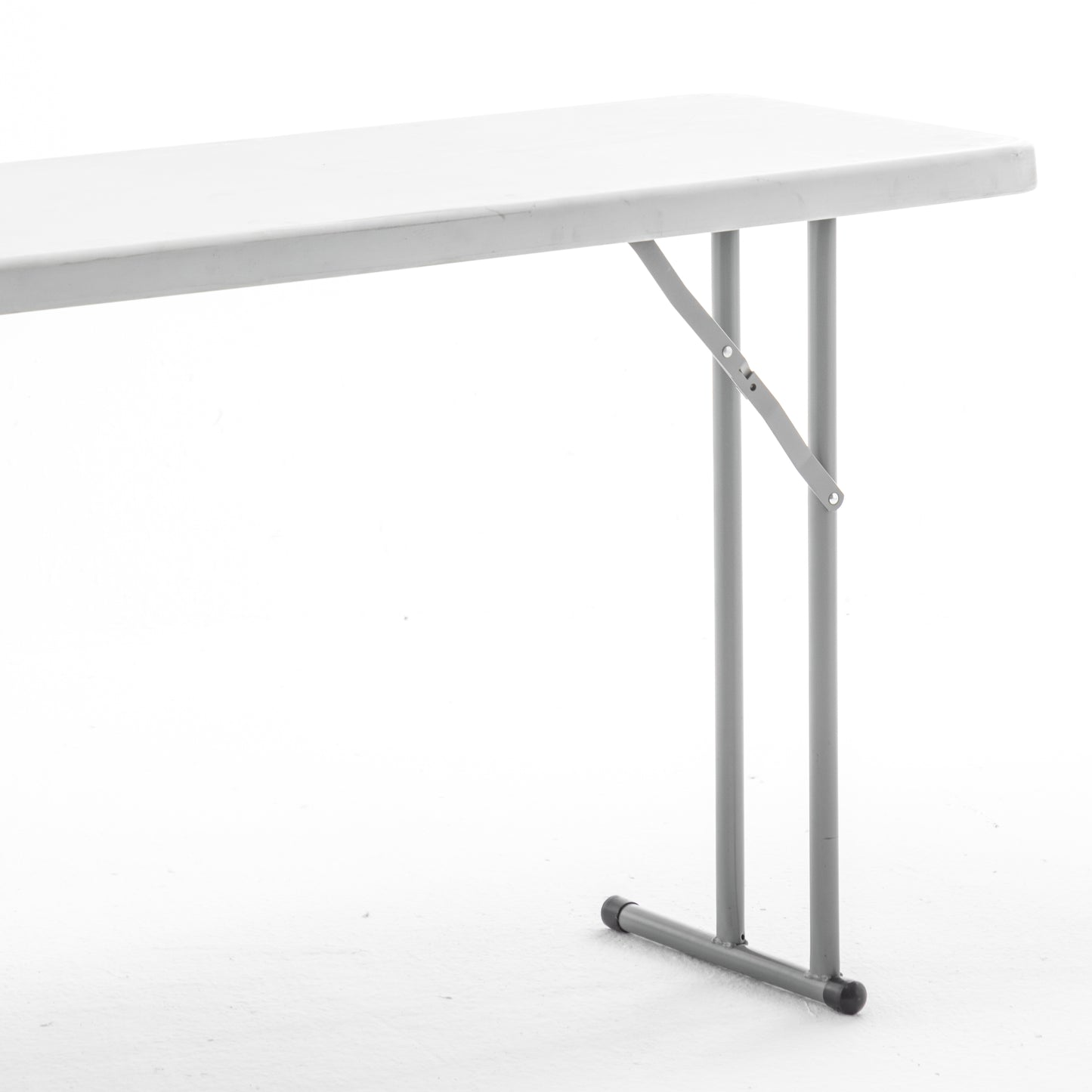 BTExpert 6-Foot - 72" long White Plastic Folding Seminar Training Table Portable 18" Wide narrow, 29" High, events indoor outdoor lightweight