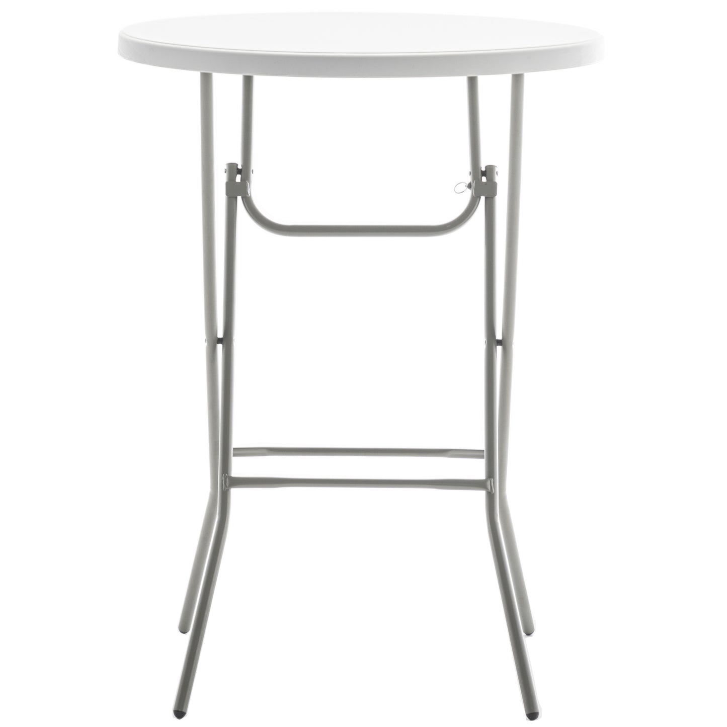 BTExpert 32" Round 43" Bar Height White Granite Folding Table Portable Commercial Banquet Card Plastic Outdoor - Set of 2