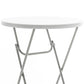 BTExpert 32" Round 43" Bar Height White Granite Folding Table Portable Commercial Banquet Card Plastic Outdoor - Set of 2