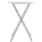 BTExpert 32" Round 43" Bar Height White Granite Folding Table Portable Commercial Banquet Card Plastic Outdoor - Set of 2