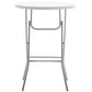 BTExpert 32" Round 43" Bar Height White Granite Plastic Folding Table Portable Commercial Table - Set of 5