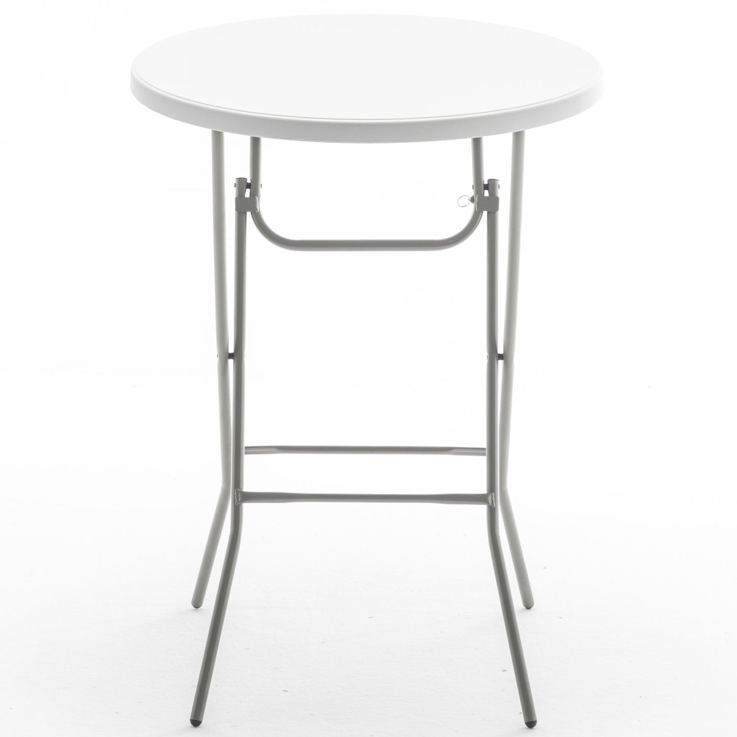 BTExpert 32" Round 43" Bar Height White Granite Folding Table Portable Commercial Banquet Card Plastic Outdoor - Set of 2