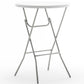 BTExpert 32" Round 43" Bar Height White Granite Folding Table Portable Commercial Banquet Card Plastic Outdoor - Set of 2