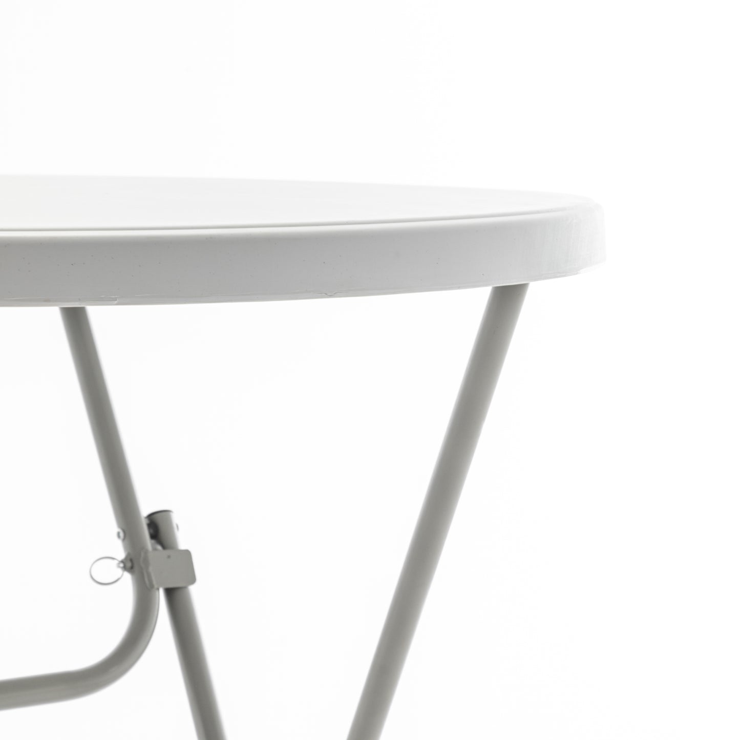 BTExpert 32" Round 43" Bar Height White Granite Folding Table Portable Commercial Banquet Card Plastic Outdoor - Set of 2
