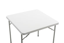 BTExpert 34" Square Granite White Plastic Folding Table Portable for card board games nights gatherings party home indoor outdoor lightweight Set of 5