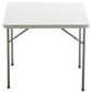 BTExpert 3FT Square Granite White Plastic Folding Table Portable for home indoor outdoor lightweight - Set of 2
