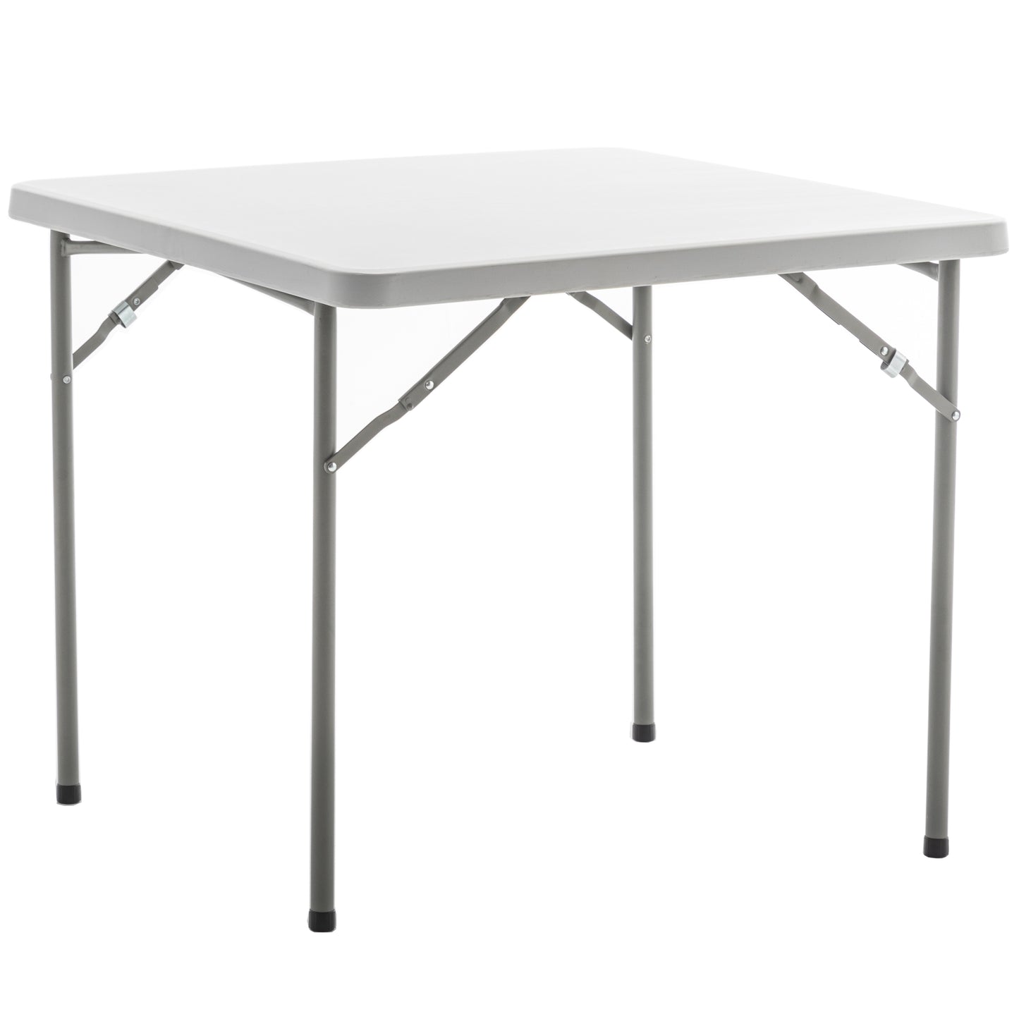 BTExpert 34" Square Granite White Plastic Folding Table card board games nights party indoor outdoor lightweight