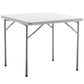BTExpert 3FT Square Granite White Plastic Folding Table Portable for home indoor outdoor lightweight - Set of 2