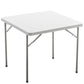 BTExpert 3FT Square Granite White Plastic Folding Table Portable for home indoor outdoor lightweight - Set of 2