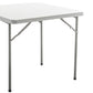 BTExpert 3FT Square Granite White Plastic Folding Table Portable for home indoor outdoor lightweight - Set of 2