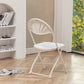 BTExpert White Plastic Folding Chair, Steel Frame, High Capacity, Lightweight, for Event, Wedding, Party - Set of 8