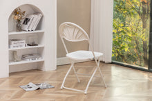BTExpert White Plastic Folding Chair Steel Frame Commercial High Capacity Event Chair lightweight Wedding Party Set of 6