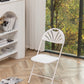 BTExpert White Plastic Folding Chair, Steel Frame, High Capacity, Lightweight, for Event, Wedding, Party - Set of 6