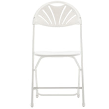 BTExpert White Plastic Folding Chair Steel Frame Commercial High Capacity Event Chair lightweight Wedding Party Set of 4