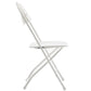 BTExpert White Plastic Folding Chair, Steel Frame, High Capacity, Lightweight, for Event, Wedding, Party - Set of 8