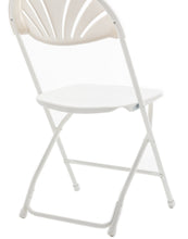 BTExpert White Plastic Folding Chair Steel Frame Commercial High Capacity Event Chair lightweight Wedding Party Set of 6