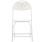 BTExpert White Plastic Folding Chair, Steel Frame, High Capacity, Lightweight, for Event, Wedding, Party - Set of 8