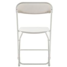 White Plastic Folding Chair Steel Frame Commercial High Capacity Event lightweight Set for Office Wedding Party Picnic Kitchen Dining School Set of 50