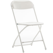 White Plastic Folding Chair Steel Frame Commercial High Capacity Event lightweight Set for Office Wedding Party Picnic Kitchen Dining Church School