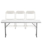BTExpert 4-Piece Folding Seminar Table Set, 6' x 18" Table & 3 Adult Chairs, Portable