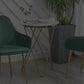 BTExpert Tasmia Velvet Emerald Green Accent Bucket Counter Height Upholstered Dining Chair -One