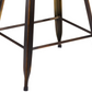 BTExpert 24" Metal Stackable Antique Distressed Copper Slim Backless Counter Bar Stool - 2