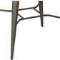 Industrial Antique Distressed Bronze Rustic Metal Dining Pub Bar Table Wood Top