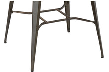 Industrial Antique Distressed Bronze Rustic Metal Dining Pub Bar Table Wood Top