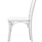 BTExpert White Cross Back Metal Industrial Modern Vintage Farmhouse Dining Chair - Set of 2