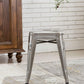 BTExpert 18" Stackable Industrial Distressed Backless Metal Barstools, Indoor Outdoor