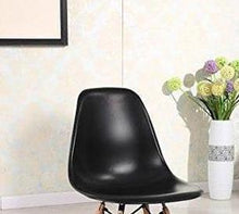 Eiffel Natural Wood Legs Dining Side Chair Black DSW Set of 2
