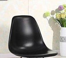 Eiffel Natural Wood Legs Dining Side Chair Black DSW Set of 4