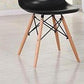Eiffel Natural Wood Legs Dining Side Chair Black DSW - Set of 4