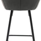 BTExpert Two NEW 25" Counter Height Bucket Upholstered Dark Gray Dining Barstools - Set of 2