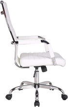 BTEXPERT Tilt Seat Designer Executive Manager Conference Ergonomic High Back PU Leather Swivel, white