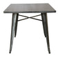 Industrial Antique Rustic Steel Metal 31.5" Sqaure Dining Table 31"H Restaurant