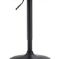BTExpert Industrial Adjustable 27-36" Metal Bar Table, Swivel 23.8" Round MDF Wood Top, Black Base