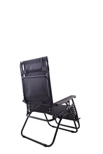 Outdoor Zero gravity Chair lounge patio beach Canopy Sunshade Cup Holder Black