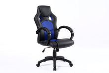 Ergonomic Gaming Tilt Swivel High Back Leather Office Executive Chair, Blue