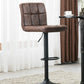BTExpert Adjustable Industrial Metal Swivel Vintage Brown Rustic Dining Barstool Chair - Set of 2