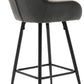 BTExpert Two NEW 25" Counter Height Bucket Upholstered Dark Gray Dining Barstools - Set of 2